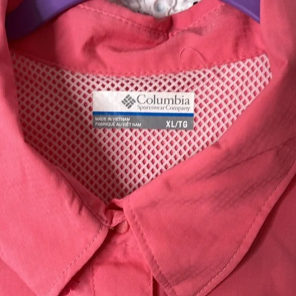 Columbia PFG Women’s Tamiami II LS Button-Up Shirt in melon color, size XL, NWT. - Picture 8 of 13